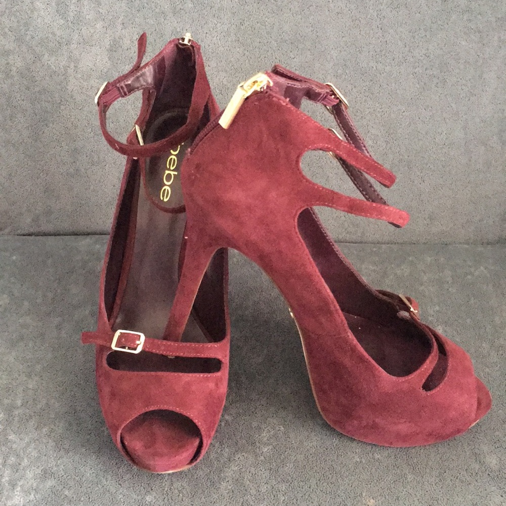 Bebe suede stilettos! Perfect for holiday parties!